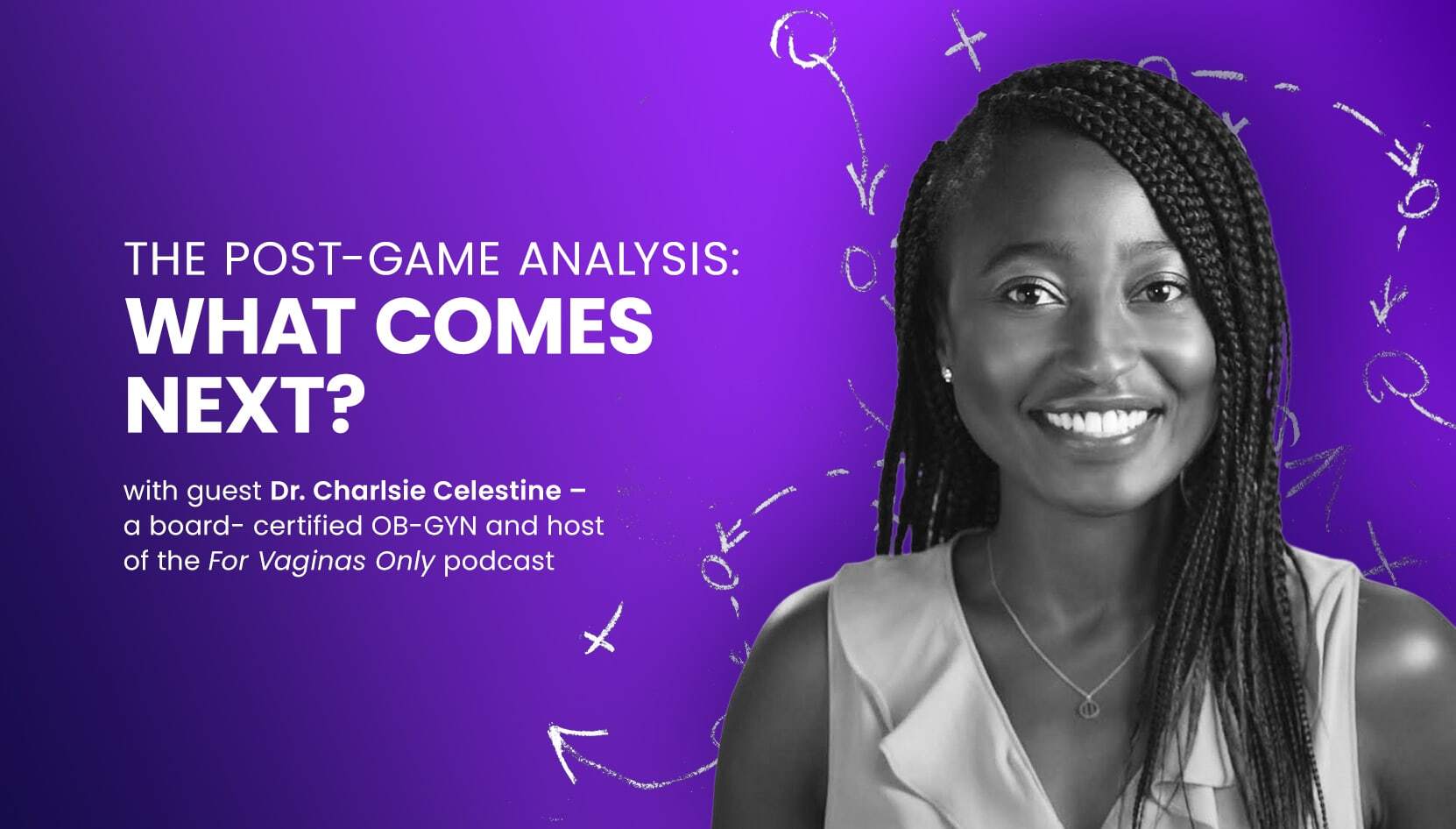 Banner for Episode 5 - Post-game Analysis - Guest: Dr. Charlsie Celestine