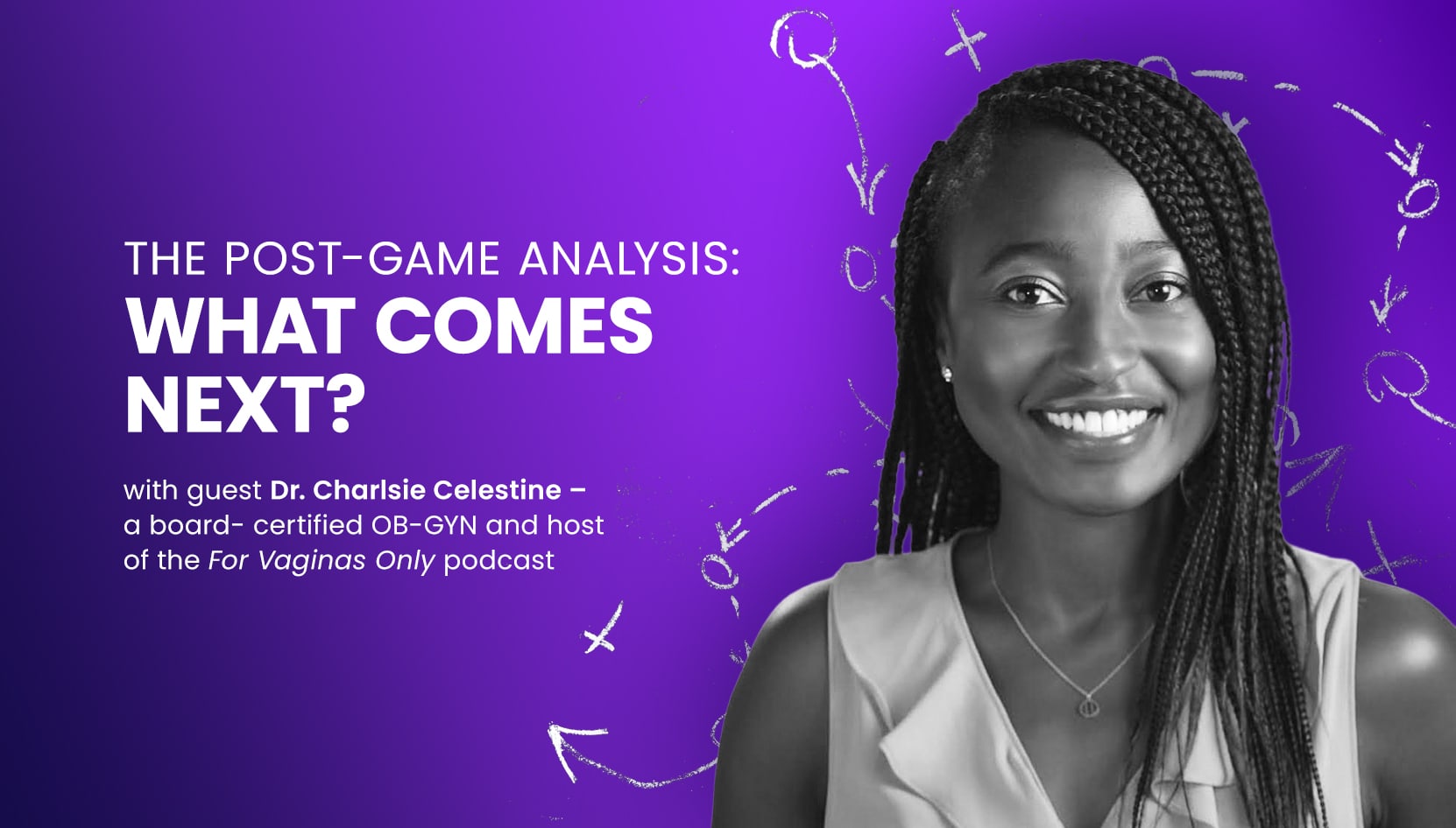 Banner for Episode 5 - Post-game Analysis - Guest: Dr. Charlsie Celestine